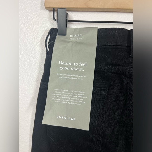 NWT EVERLANE Mid Rise Skinny Size 26 Ankle - Picture 5 of 6